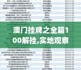 澳門掛牌正版掛牌完整掛牌，澳門正版掛牌完整指南